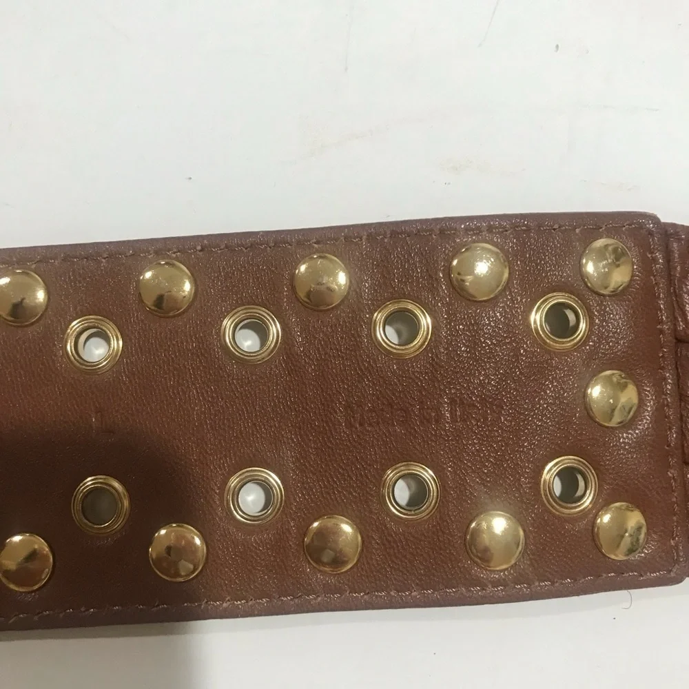 BE&D Braded brown leather belt Sz L 3” W
